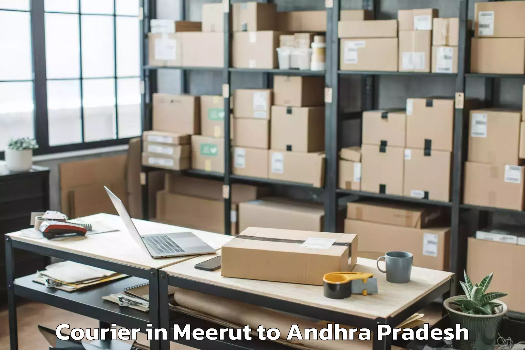 Meerut to Peddakadabur Courier